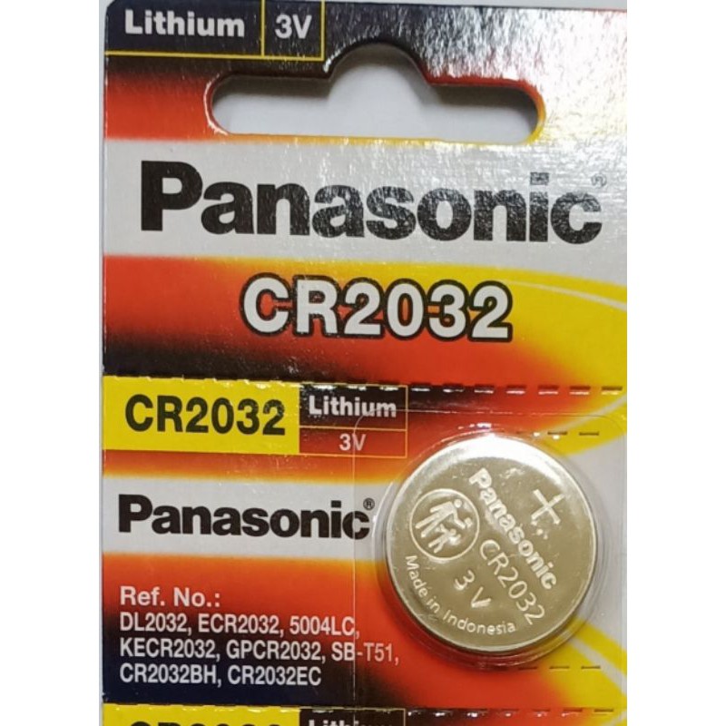 Baterai Panasonic CR2032 Original Isi 1 pc Battre CR 2032