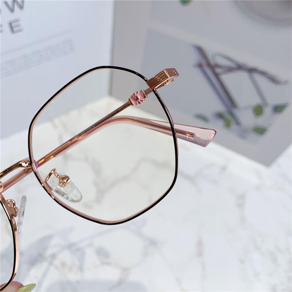 Nanas Kacamata Lensa Yang Dapat Diganti Trendy Bingkai Kecil Bingkai Logam Kacamata Kacamata Kantor