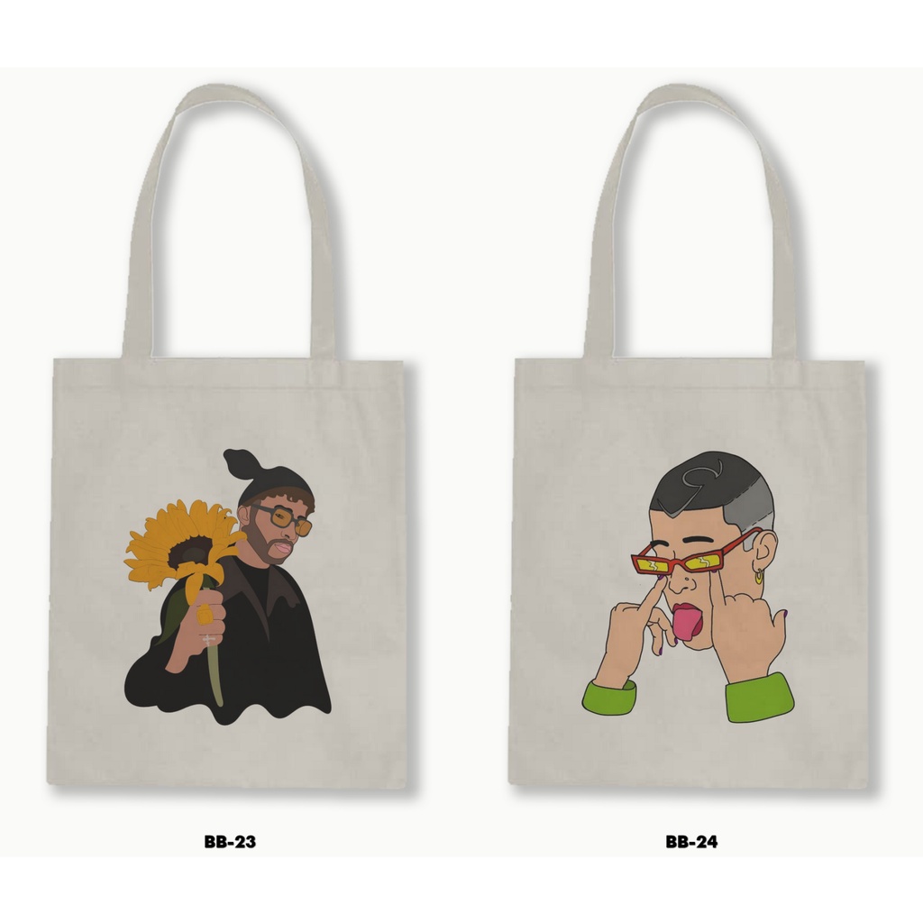 TOTE BAG BLACU - BAD BUNNY .02