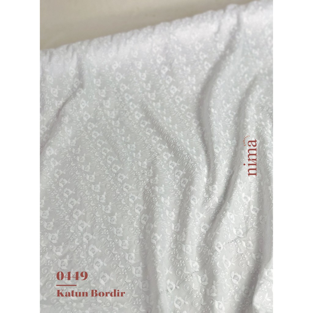 1/2 Meter Kain Katun &amp; Satin Bordir Premium