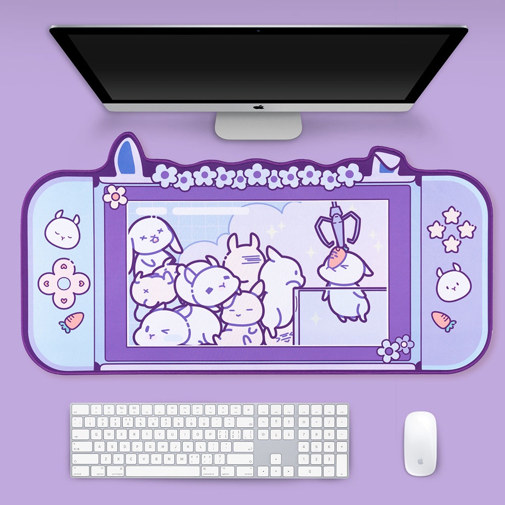 Geekshare Mouse Pad Gaming Motif Kartun Lucu Anti slip Untuk Nintendo Switch