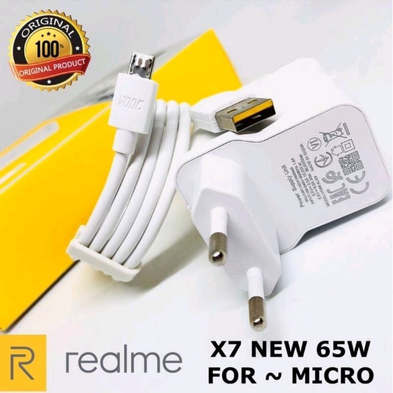 Charger REALME X7 SUPERVOOC USB MICRO/Tipe C 65W USB Android
