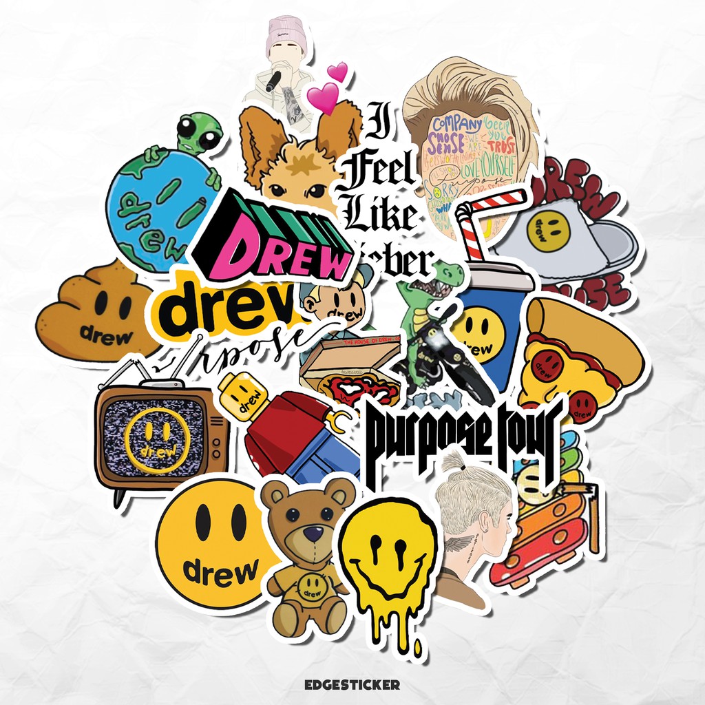 

22pcs JUSTIN BIEBER Aesthetic Sticker Tumblr Laptop HP