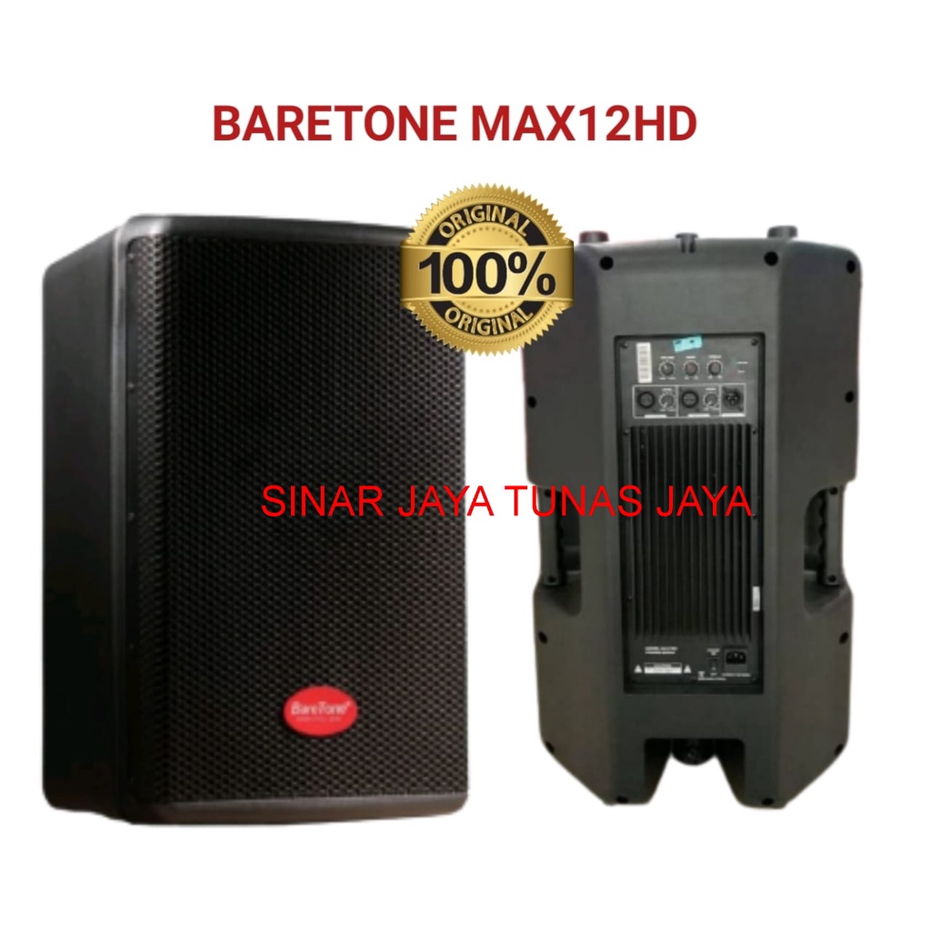 speaker aktif baretone max12hd 500watt 12inch max 12 hd original garansi resmi free bonus PERPCS