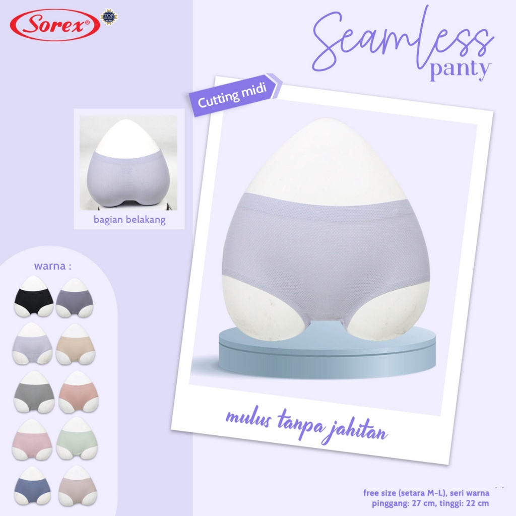 Celana dalam wanita / sorex seamless / cd wanita seamless bahan PORI adem