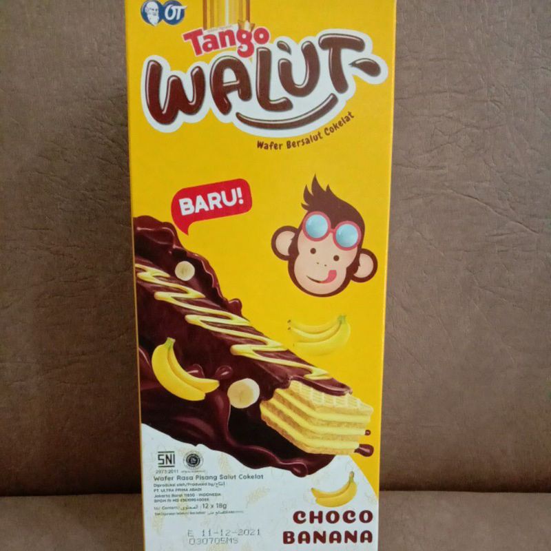 

Tango Walut 12x18g/Wafer coklat rasa pisang/Walut OT