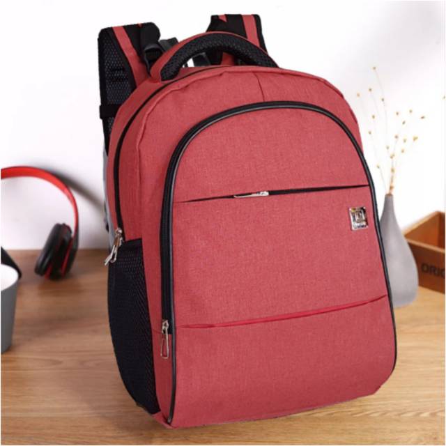 Tas Ransel Laptop 14 inc Cewek Cowok Kanvas Cloting