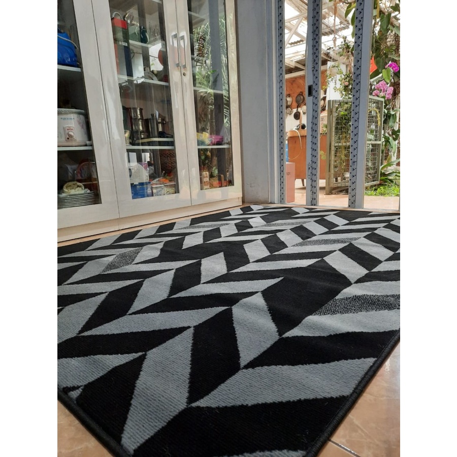 MAROC Karpet Lantai 100x150 Midnight Monokrom - MIDNIGHT 02-3