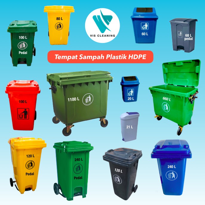 Tempat Sampah Plastik HDPE 80 L ( Plastic Dust Bin )