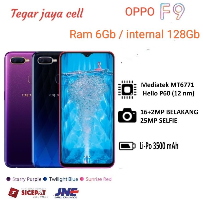 Oppo F9 Ram 6Gb internal 128Gb