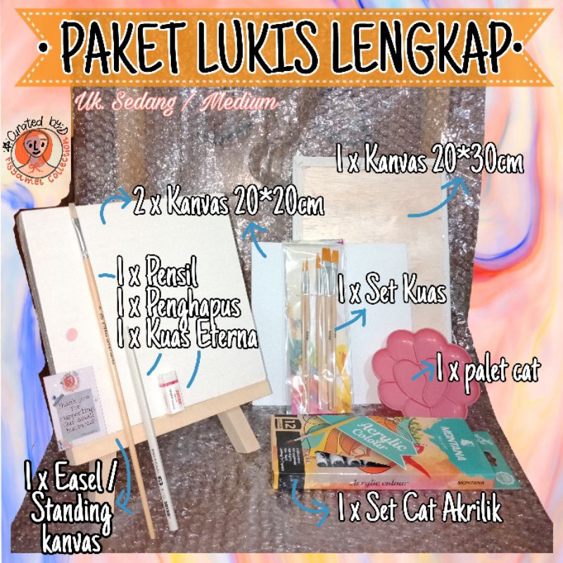 

[Risyamel.co] Uk. Sedang PAKET LENGKAP MELUKIS / AKRILIK / ACRYLIC PAINTING KIT / PAKET LUKIS MURAH Kado Hadiah PERSIAPAN RAMADHAN LEBARAN 2025