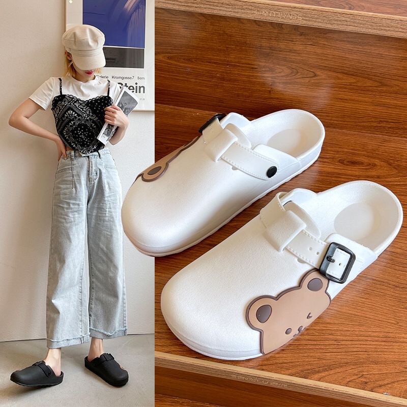 Sandal Slip On Wanita Bapau Bear Korean Style Winola Collection WNL 2128-2A