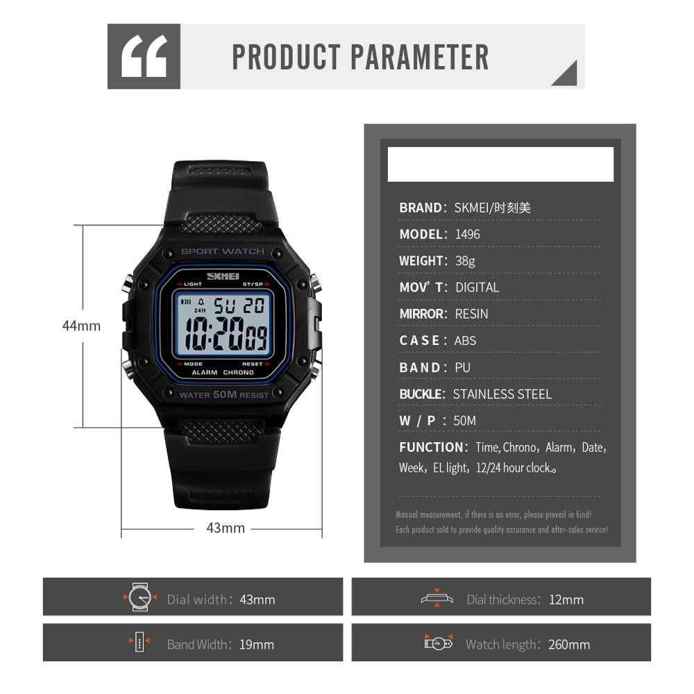 SKMEI Jam Tangan Digital Pria Murah Skemei Jam Sporty Cowok Keren Fashion Kekinian