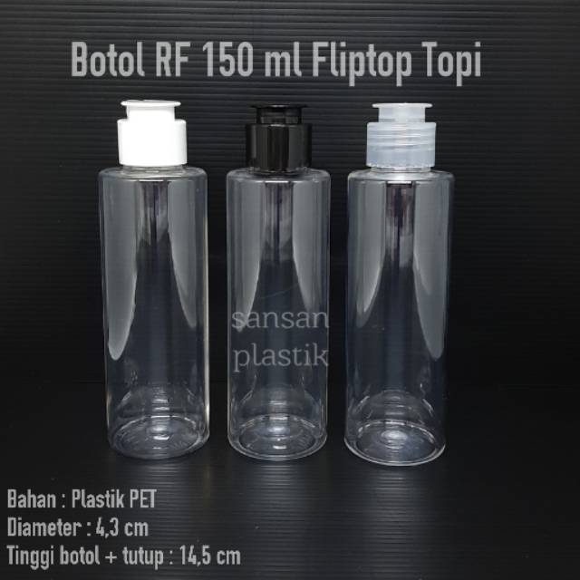 Botol 150 ml RF Fliptop Topi / Botol RF Fliptop Topi 150ml / Botol Fliptop RF 150ml