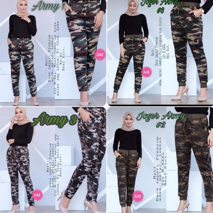 celana jogger wanita army/celana legging wanita/celana senam import