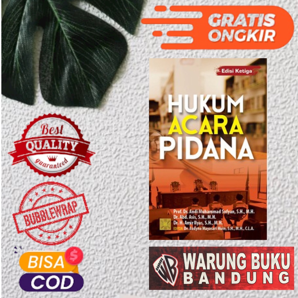 Jual BUKU HUKUM ACARA PIDANA EDISI KETIGA - Prof. Dr. Andi Muhammad ...