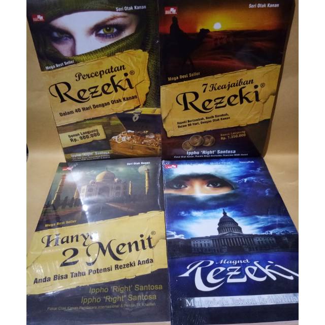 PROMO PAKET 4 BUKU PERCEPATAN REZEKI ,7 KEAJAIBAN REZEKI ,HANYA 2 MENIT ,MAGNET REZEKI
