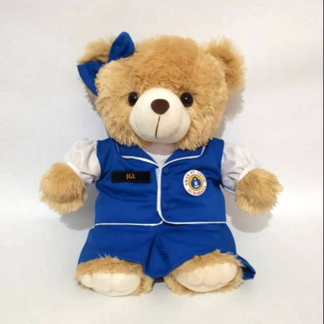 Boneka Big Bear 37cm Kostum Seragam (Seragam SMAK St.Louis 1 Surabaya)