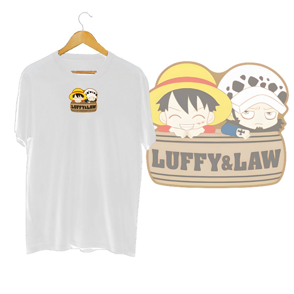 KAOS OVERSIZE LUFFY AND LAW T-SHIRT