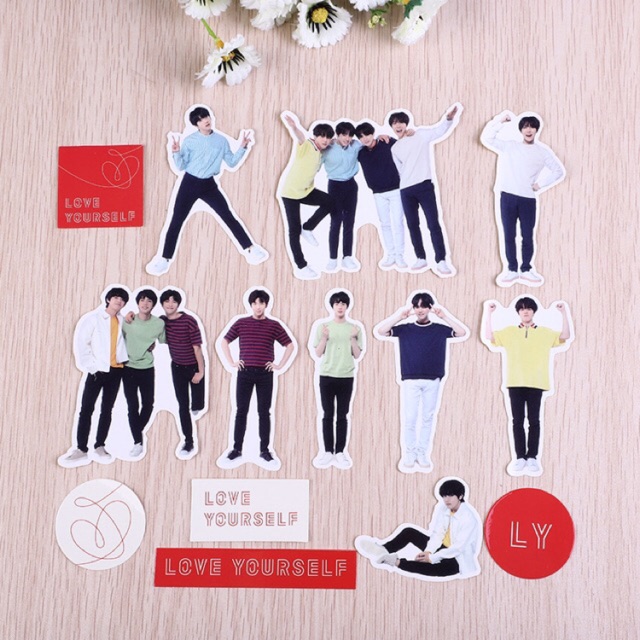 [BS] BISA COD KPOP BTS BT21 Sticker Stiker Love Yourself - KP047