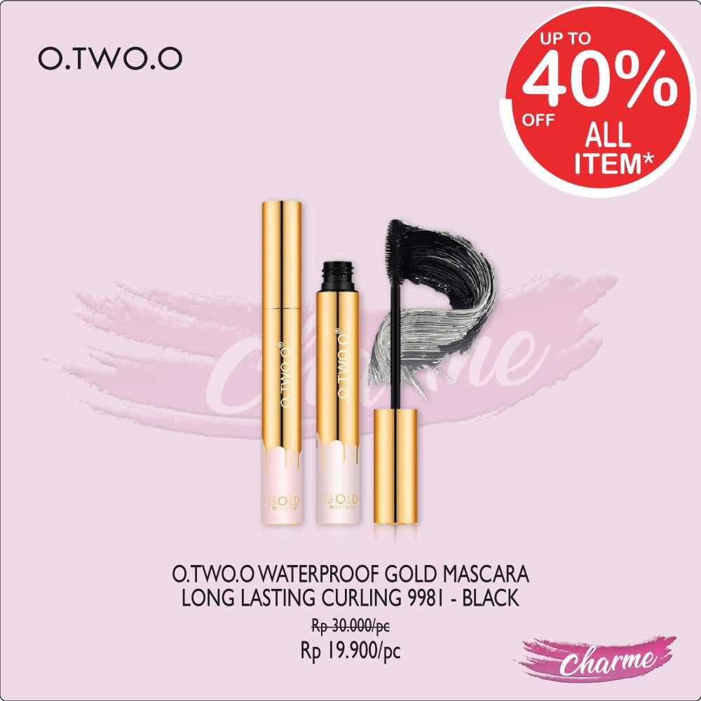 (READY &amp; ORI) O.Two.O Otwoo Waterproof Gold Mascara Maskara Long Lasting Curling 9981 - Black