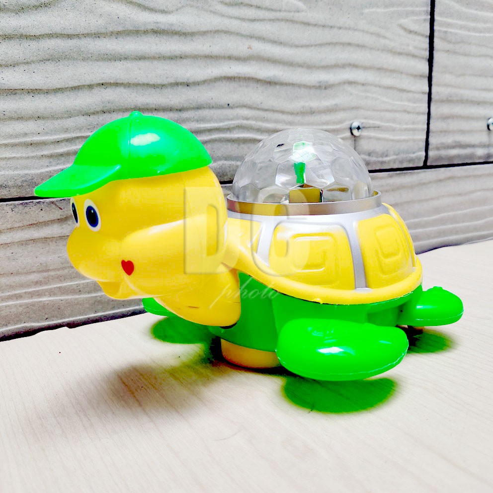 Funtastic Turtle Mainan Kura kura Bisa Berjalan Ada Lampu Disko &amp; Musik