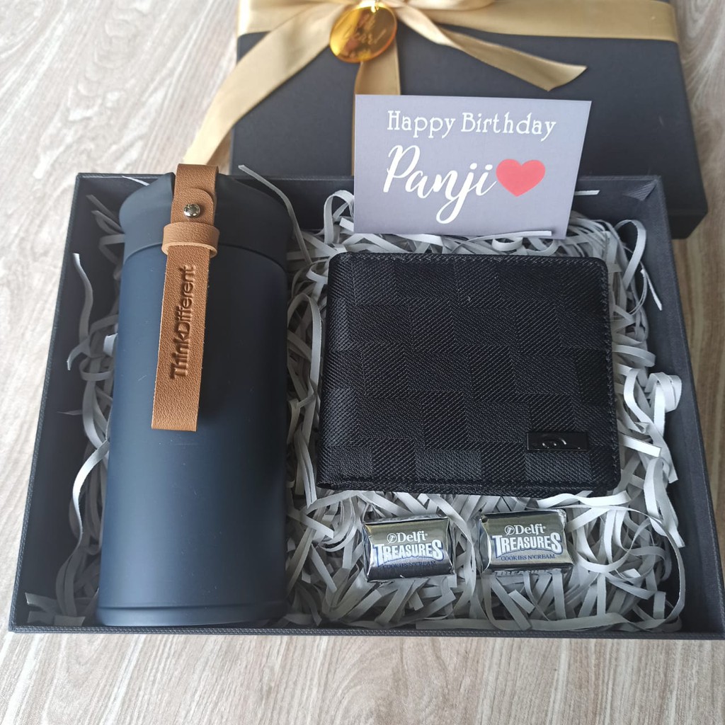 

Bliss Box Flask Wallet ( Hampers / Gift Box / Kado UlTah / Kado Wisuda / Kado Anniversary )