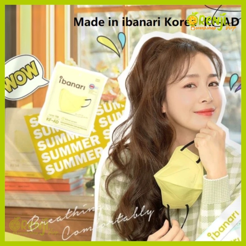(1 pcs) NEW IBANARI KF-AD Masker sekali Pakai 100% ORI Korea