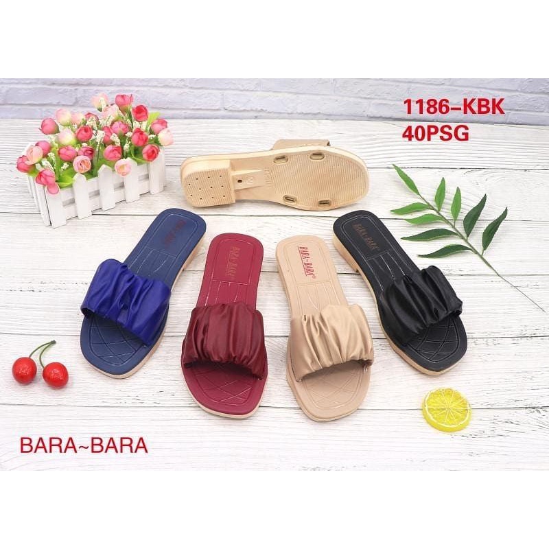 SANDAL SELOP WANITA BARA BARA / SENDAL SLOP KARET IMPORT