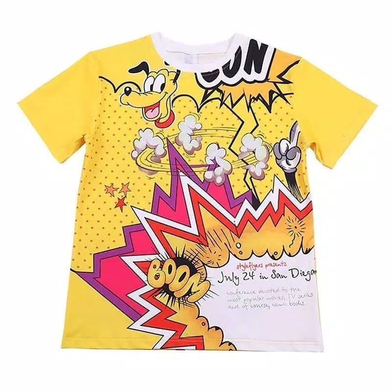 kaos anak motif komik lucu