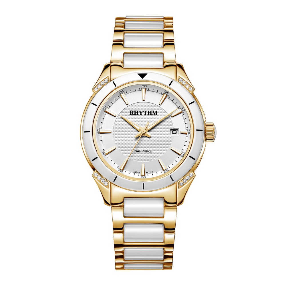 JAM TANGAN WANITA RHYTHM F1207 T04 CERAMIC