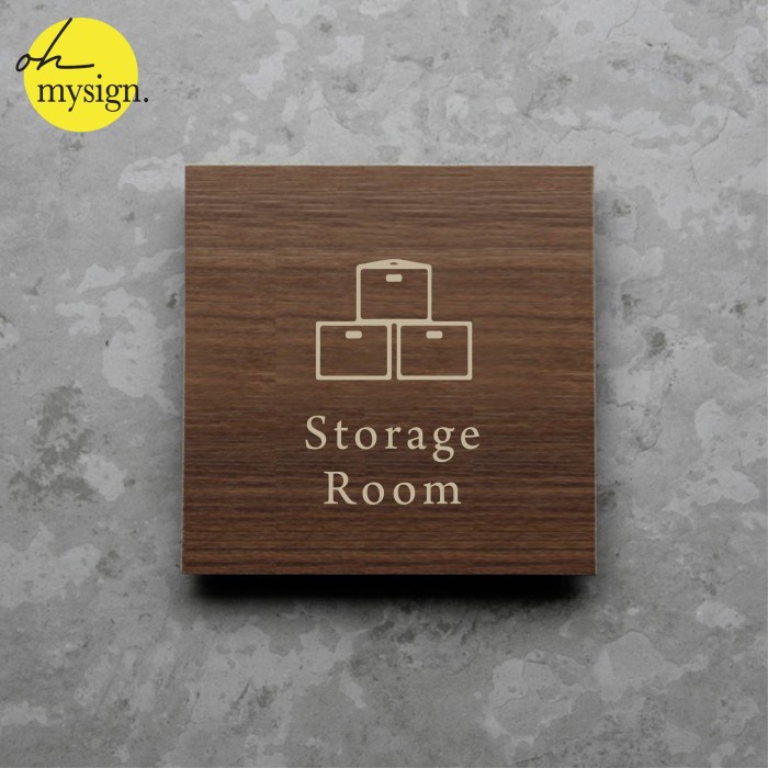 

Murah Storage Room Sign Board Kayu Print Signage Label Nama Ruang