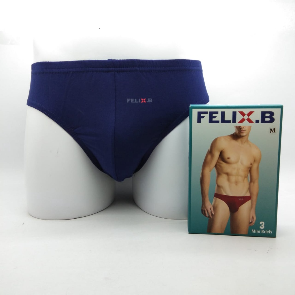 Celana Dalam Sempak Bawahan CD FELIX BUHLER MINI BRIEF FB 1043-3 N BLACK PRIA LAKI LAKI COWOK COWO D