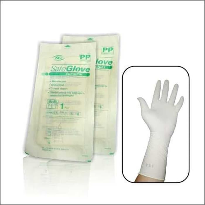 New Sarung Tangan Steril Safeglove PrePowdered Beaded | Gloves PP - 7