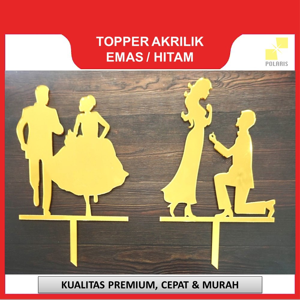 CAKE TOPPER/TOPPER WEDDING CAKE-WEDDING- AKRILIK-TOPPER ANNIVERSARY-TOPPER PENGANTIN