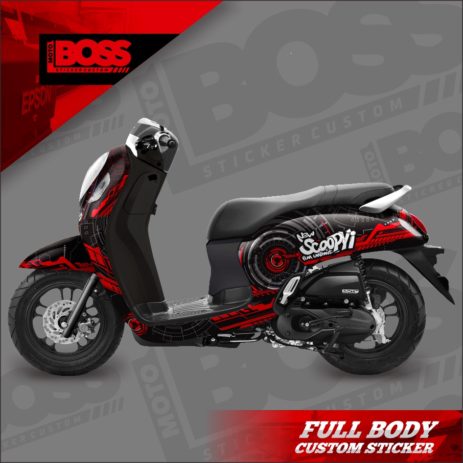 Decal Stiker Sticker Honda Scoopy 2021 2022 Full Body Dekal Stiker Custom New Scoopy 2021 2022 Strip
