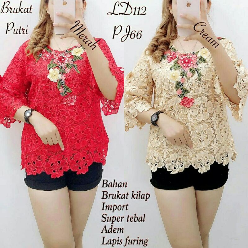 Brukat putri / Top Atasan brukat brokat import
