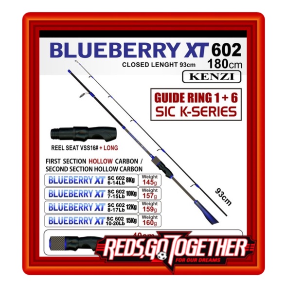 Rod Joran Pancing Kenzi Blueberry Xt 17Lb 180 Cm