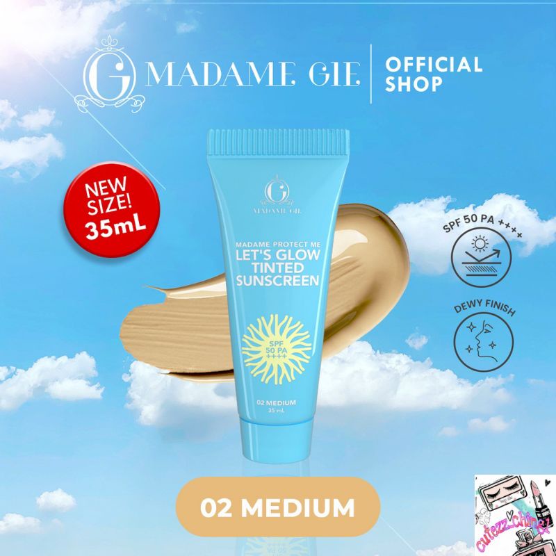 ☃Cutezz_Ching1☃Madame Gie Protect Me Let's Glow Tinted Sunscreen SPF 50 PA+++  35ml