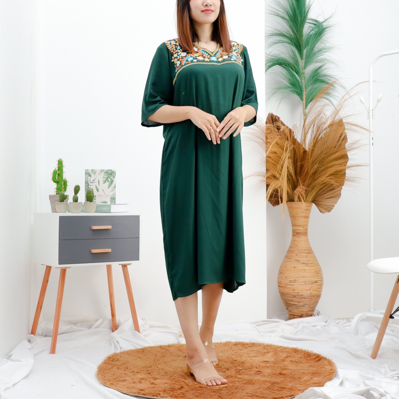 Daster Bordir Rayon Premium / Embroidery Daily Dress