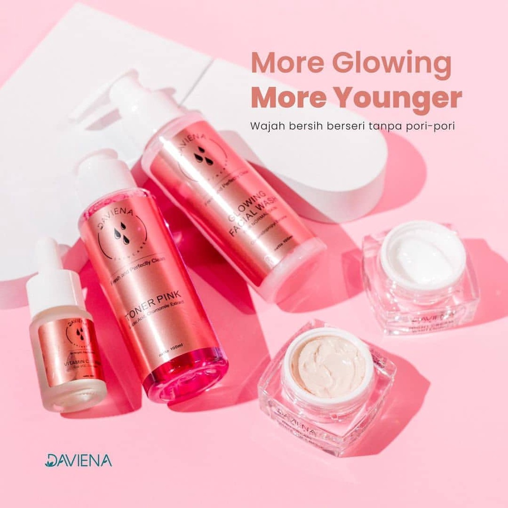 Daviena Skincare Paket Glowing Series Davienaskincareofficial Davina Devina Deviena Surabaya Jakarta