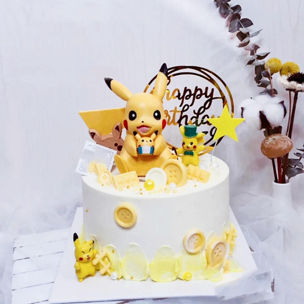 Topper Kue Desain Anime Pokemon Pikachu Untuk Dekorasi Pesta Ulang Tahun