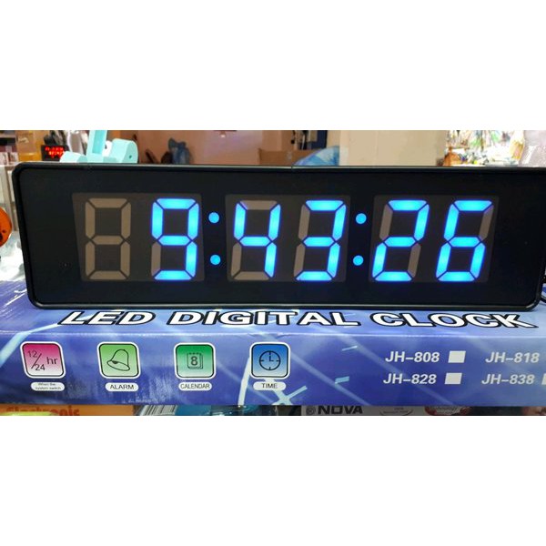 JAM DIGITAL LED TYPE 828 BIRU - Jam Dinding - Dekorasi Rumah dan Ruangan