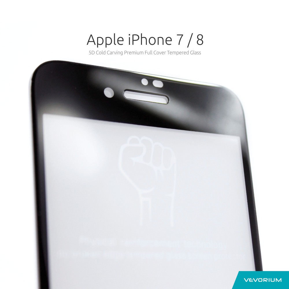VEVORIUM ZEN 5D Cold Apple iPhone 7 8 Full Cover 3D Curved Tempered Glass