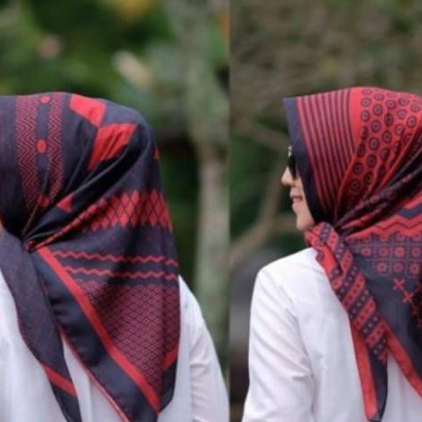 KEURUDUNG HIJAB SEGI EMPAT KH LASER CUT MOTIF W129