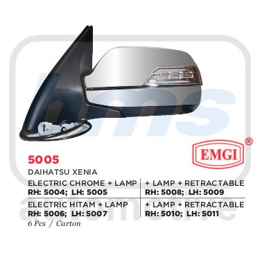 Spion Emgi Daihatsu Xenia 2010-2012 Krom Elektrik Lampu