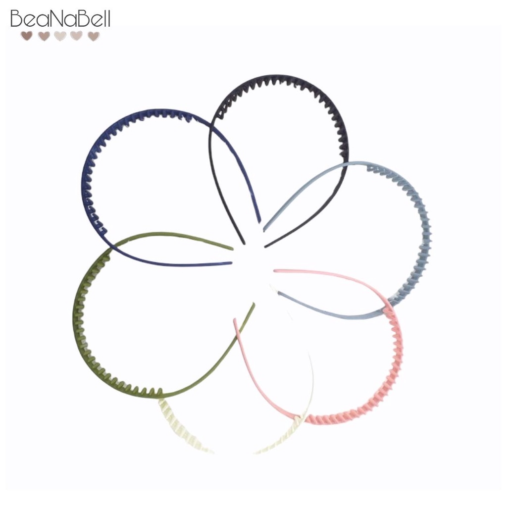 Beanabell Bando Bandana Sisir Plastik Impor Warna Warni Doff Korea Ukr 35 CM