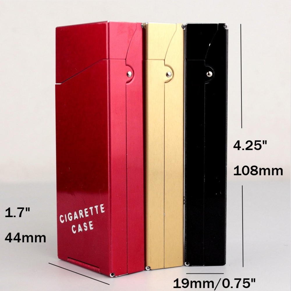 Kotak Rokok Case Simple Elegan Material Aluminium Bungkus Wadah Rokok Tempat Penyimpanan Roko