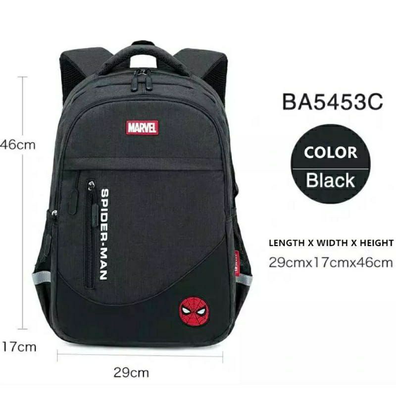 Qisswa_Tas Ransel Anak Sekolah Karakter Super Hero Spiderman Capten Amerika dan Ironman Ransel Anak Laki-laki Sekolah SD Ransel Baru 2021 Backpack Wanita Saku Nilon Tas Sekolah untuk Remaja Bahu Tas Travel Ransel Wanita