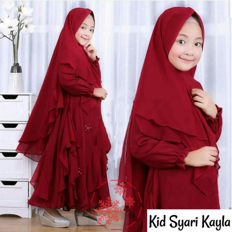 KID KAYLA/SYARI ANAK/GAMIS ANAK +BERGO/GAMIS ANAK LARIS KEKINIAN GOOD QUALITY